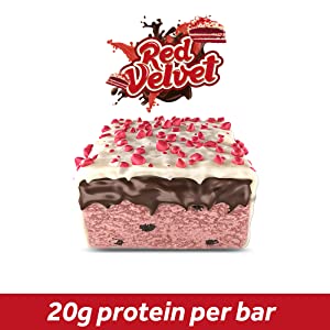 Battle Bites High Protein and Low Carb/Sugar Bars 12 x 62 g - Red Velvet Cake