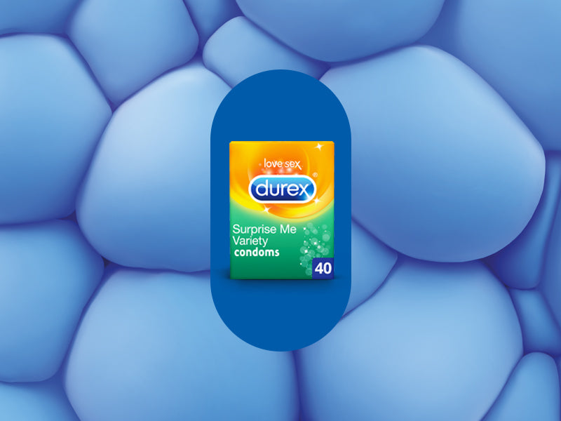 Durex Surprise Me Variety Condoms, 40 Condoms (1 Pack) (Packaging May Vary)