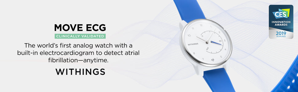 Withings Move ECG - Activity and Sleep Tracker with ECG Monitor Connected GPS Water resistant