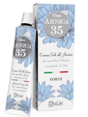 Dulàc Arnica Gel Cream Extra Strong 50ml Great for Muscle and Joint Massage, Even After Sports, Made in Italy with 35% Organic Arnica Montana, Cooling Effect