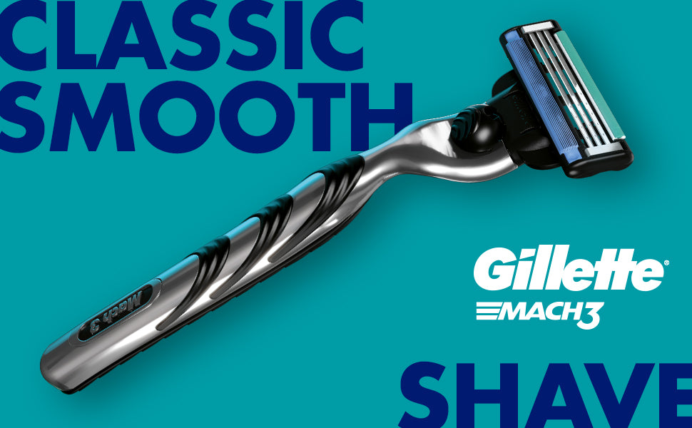 Gillette Mach3 Razor Blades Men, Pack of 8 Razor Blade Refills, Stronger Than Steel Blades (Packaging May Vary)