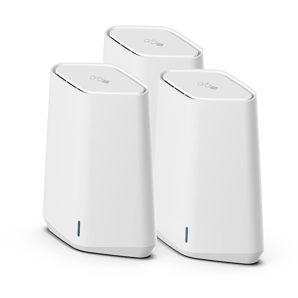 NETGEAR Orbi Pro WiFi 6 Mini Mesh System (SXK30B3) - Router with 2 Satellite Extenders for Home or Office | 4 SSIDs, VLAN, QoS | Coverage up to 6,000 sq. ft. and 40 Devices | AX1800 (Up to 1.8Gbps)