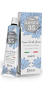 Dulàc Arnica Gel Cream Extra Strong 50ml Great for Muscle and Joint Massage, Even After Sports, Made in Italy with 35% Organic Arnica Montana, Cooling Effect