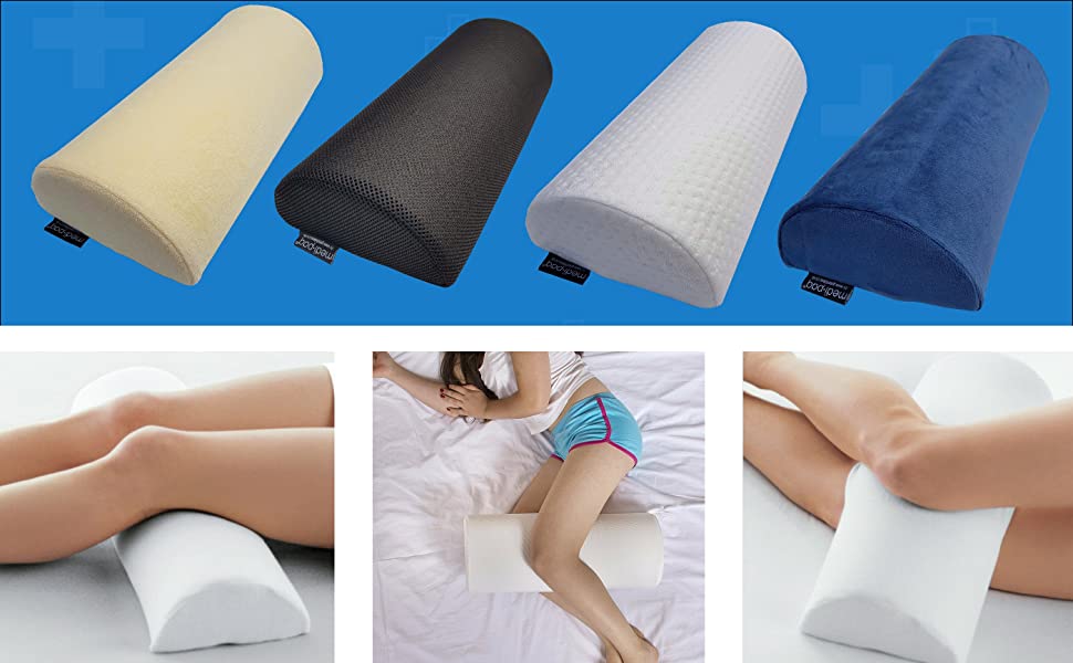 Medipaq® The Original Half Moon' Memory Foam Cushion Pillow - Soft Yet Firm D Shape Cushion - Use for Neck, Lower Back, Knees, Legs, Feet Virtually Any Position!