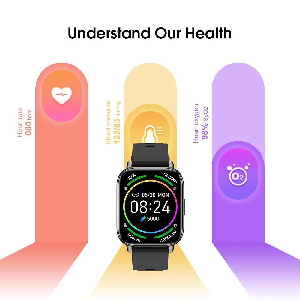Judneer Smart Watch, 1.69''Touch Screen Smartwatch, Fitness Activity Tracker with Heart Rate, Sleep Monitor, IP67 Waterproof Pedometer Watch, Smart Watch for Men Women for Android iOS