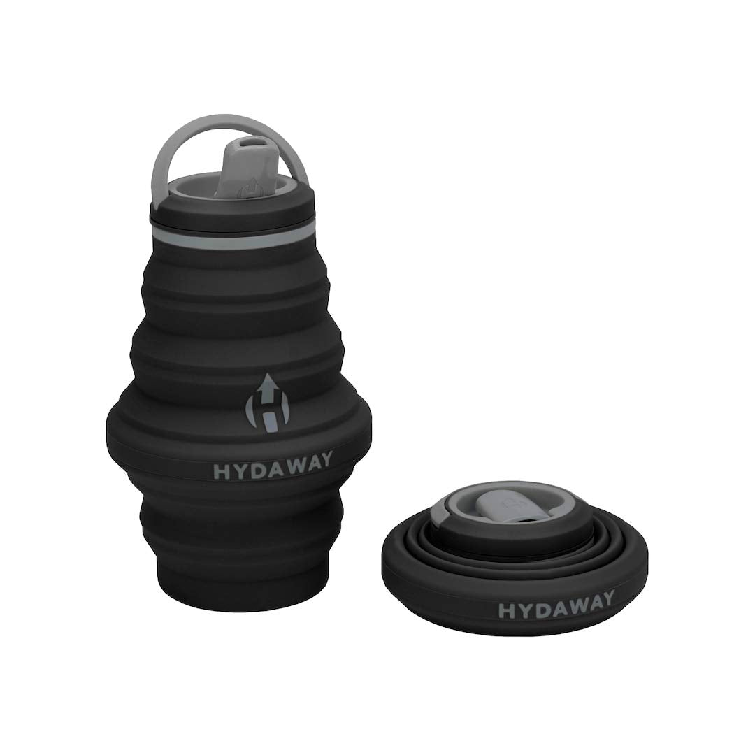 HYDAWAY Collapsible Water Bottle, 500ml Flip-Top Lid | Ultra-Packable, Travel-Friendly, Food-Grade Silicone