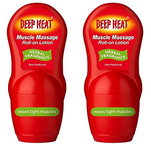 2 x Deep Heat Muscle Massage Roll-on Lotion (Herbal Fragrance)
