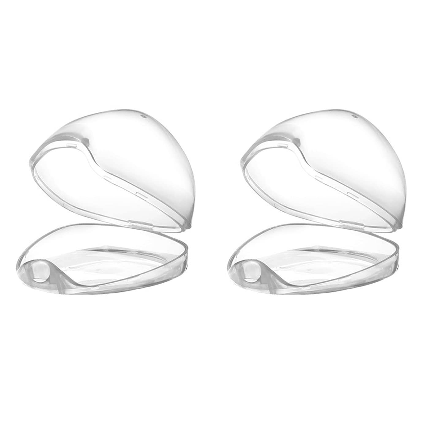 Dummy Case 2Pcs Transparent Pacifier Case Pacifier Holder Box BPA-Free Nipple Shield Case for Travel and Home