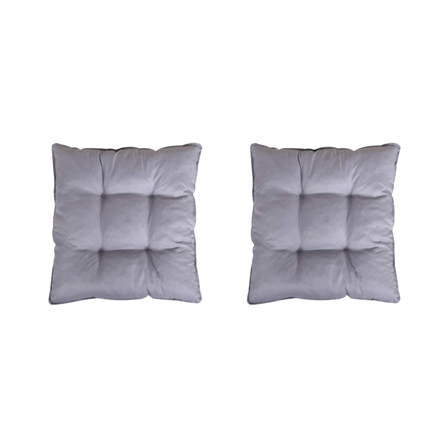 Ambientehome, padded cushions for Garden Furniture. Set of 2 pieces. Color: grey approx. 60x60x10 cm