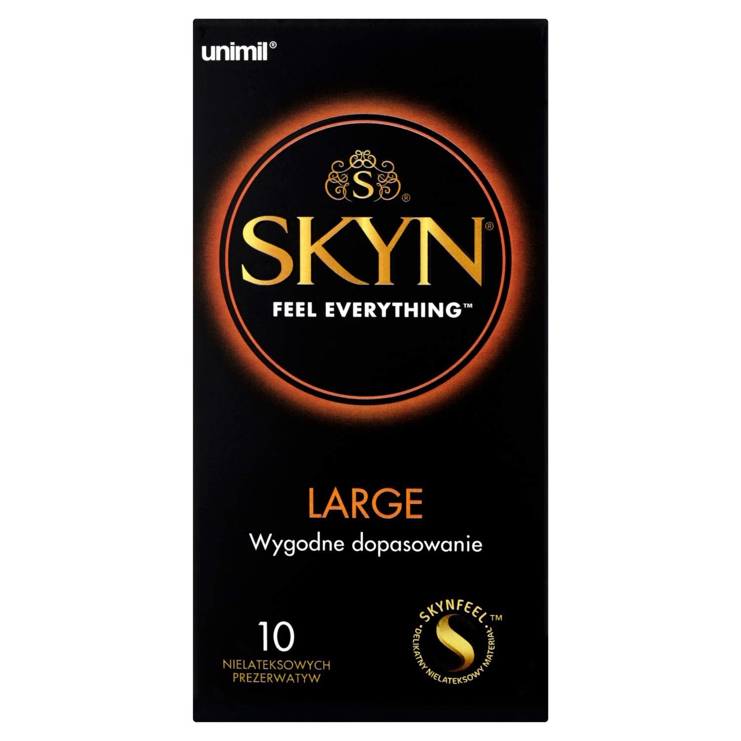 SKYN® Large (XL/King Size) Non-Latex Condoms, Pack of 10 x 1