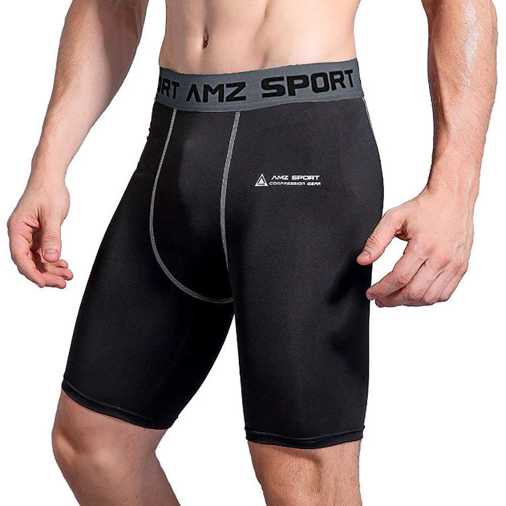 Mens Compression Shorts Gym Running Sports Underwear Base Layer