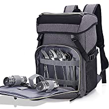 Youngoa Cooler Bag Backpack, 30L Insulated Waterproof Wine/Beer Cooler Bag, Large Thermos Picnic Cooler Lunch Bag Rucksack for Travel/Beach/Hiking/Camping