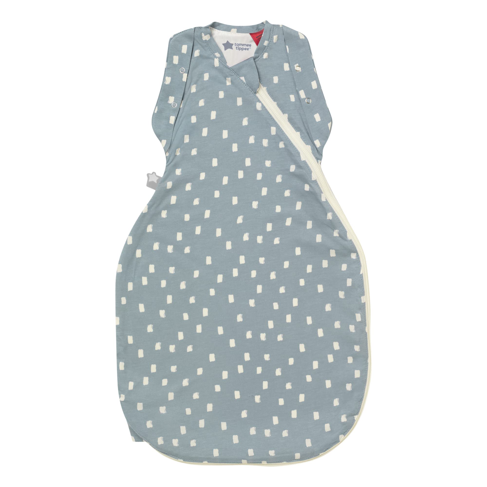 Tommee Tippee Baby Sleep Bag for Newborns, 0-3m, 1.0 TOG, The Original Grobag Swaddle Bag, Hip-Healthy Design, Soft Bamboo-Rich Fabric, Soft Navy Speckle