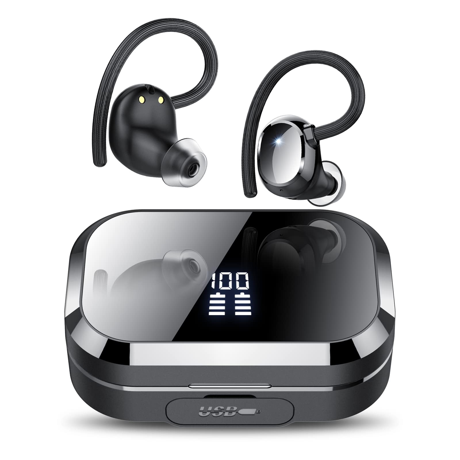 KT1 Wireless Earbuds Bluetooth 5.3, 120H Playtime with Charging