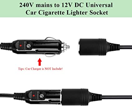 240V Mains To 12V DC Cigarette Lighter Voltage Converter Power Adapter (10A) 120W -Universal Car Charger Power Supply …