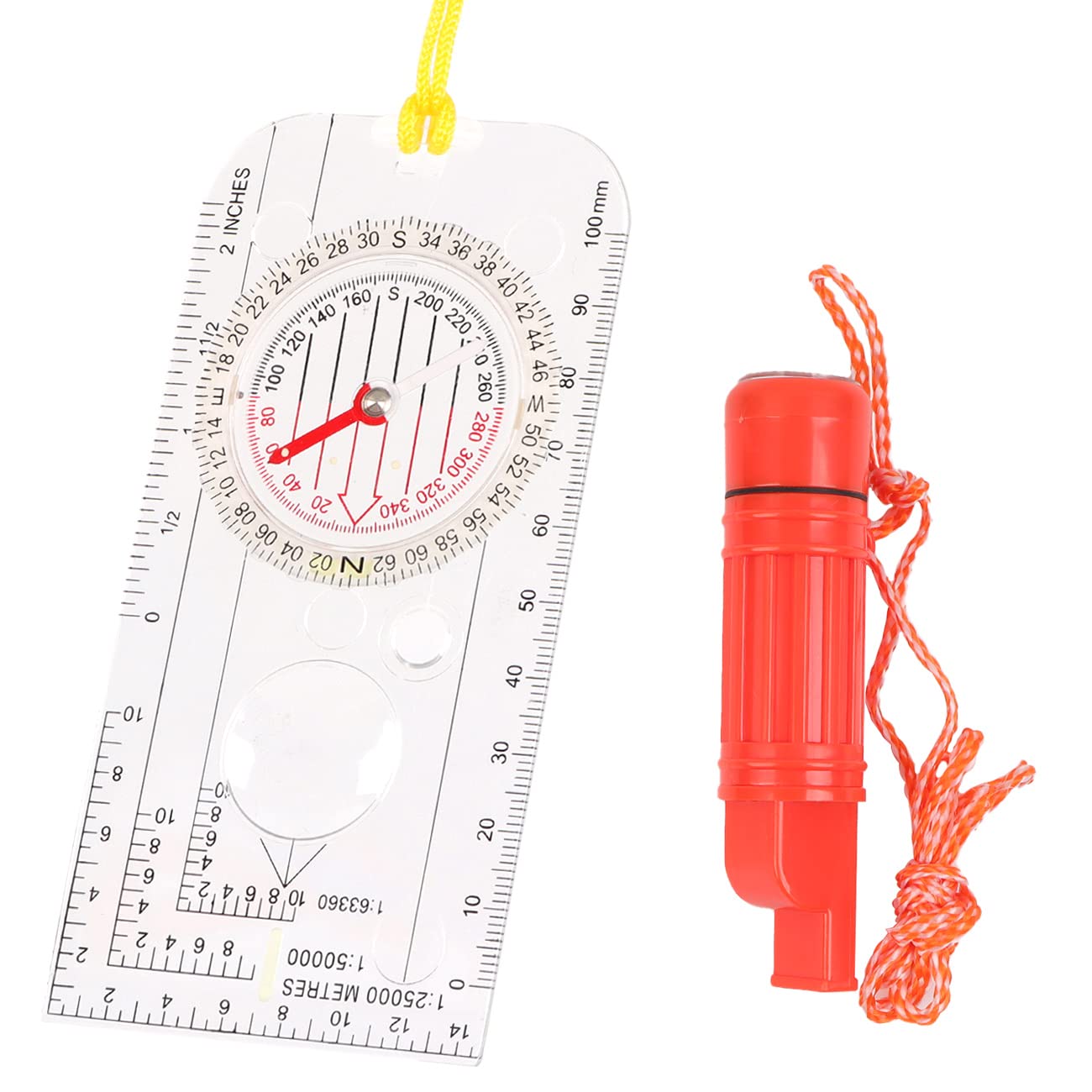 "N/A" Navigation Compass, Orienteering Compass,Explorer Compass for Map Reading and Navigation, Adjustable Declination,with Lanyard and Emergency Whistle,for Camping,Survival Mountaineering,Hiking