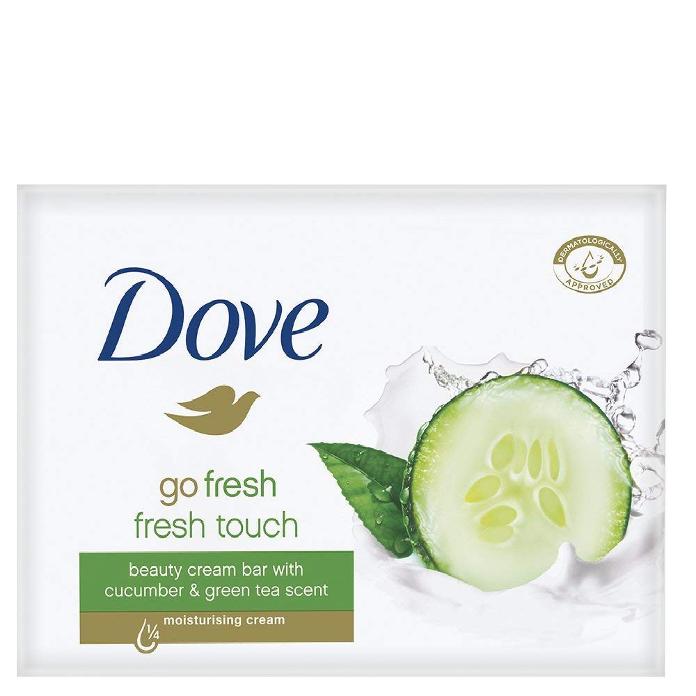 Dove - Fresh Touch Soap Bars - Cucumber & Green Tea Scent - (12 bars)