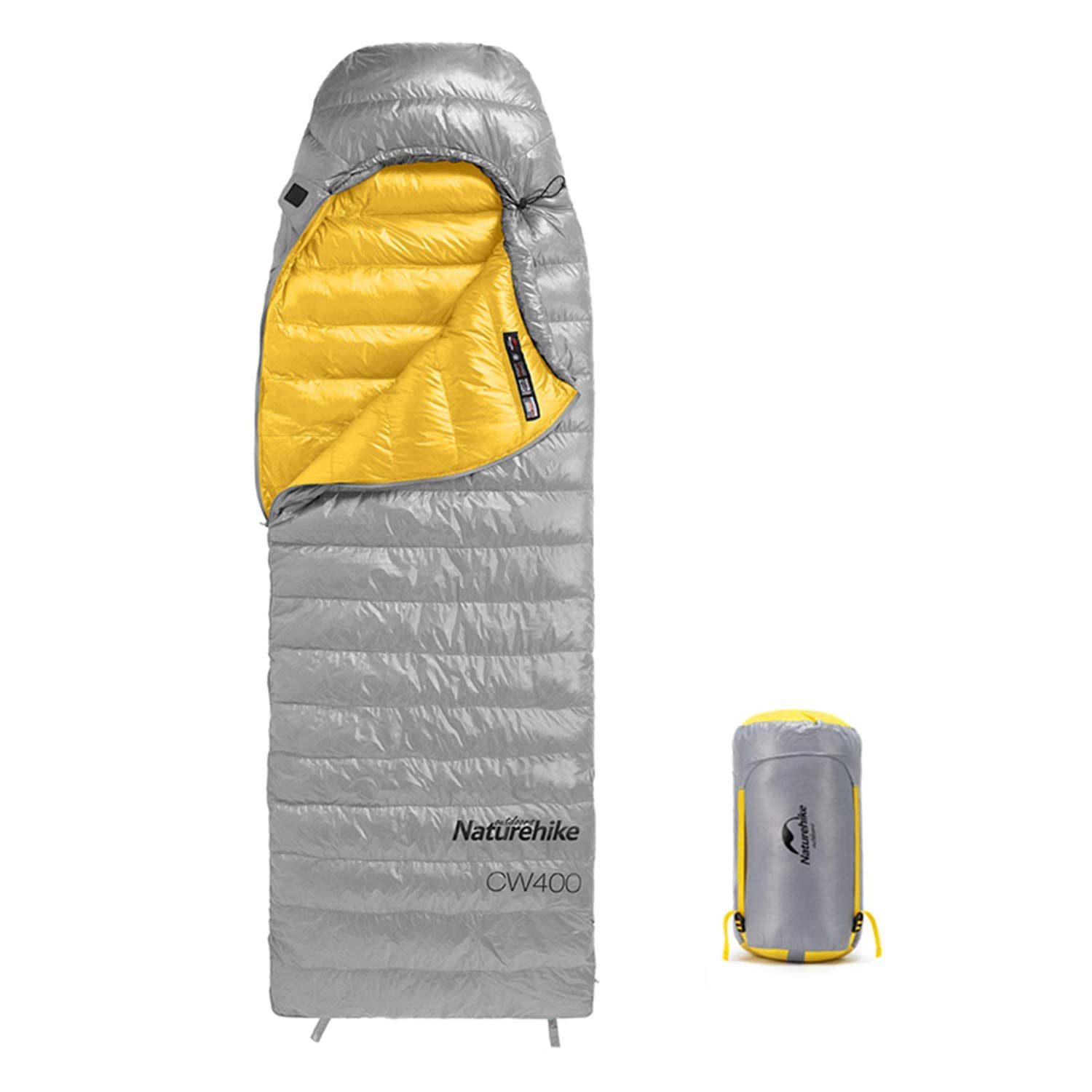 Naturehike Lightweight Down Sleeping Bags for Adults 750 Fill Power 4 Season,2.0lbs Ultralight Compact Portable,Waterproof, Camping, Hiking, Backpacking With Compression Bag