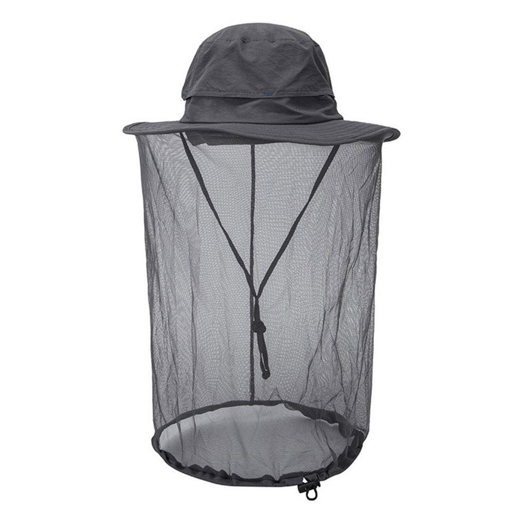 Mosquito Head Net Hat, Quick Dry Waterphoof Wide Brim Sun Hats with Net Mesh for Men & Women Protection from Insect Bug Bee Gnats for Outdoor Fishing Hiking Gardening