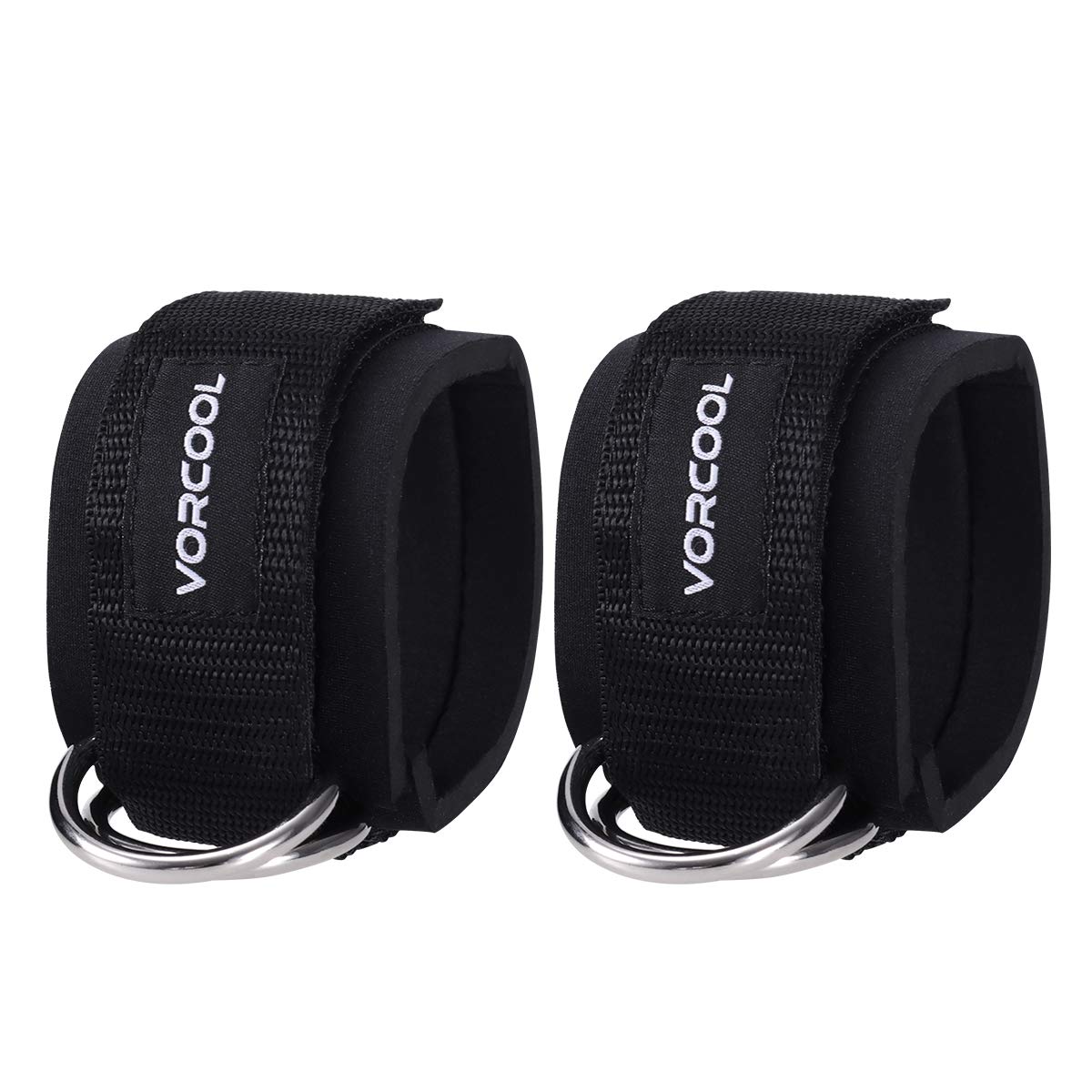 2pcs Fitness Padded Ankle Straps for Cable Machines Adjustable Ankle Cuffs  Glute Leg Workout 