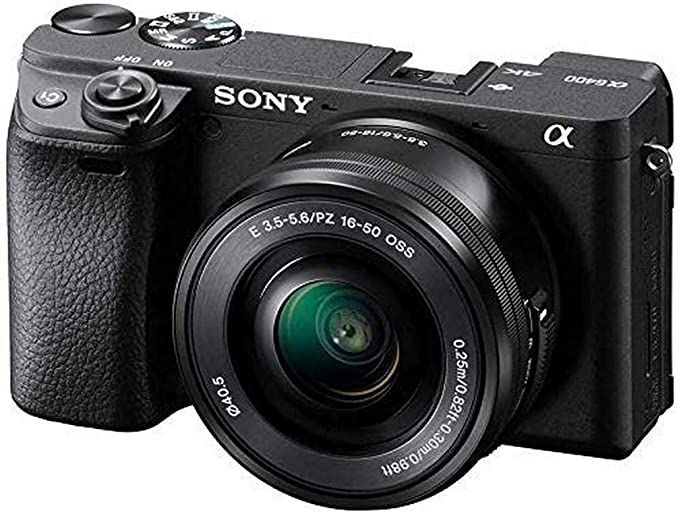 Sony Alpha 6400 | APS-C Mirrorless Camera with Sony 16-50 mm f/3.5-5.6 Power Zoom Lens ( Fast 0.02s Autofocus 24.2 Megapixels, 4K Movie Recording, Flip Screen for Vlogging ), Black