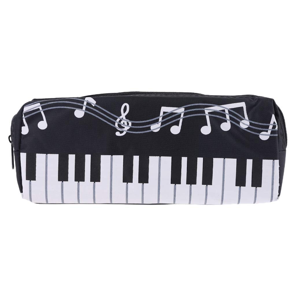 Buwei Music Notes Piano Keyboard Pencil Case Large Capacity Pen Bags Stationery Office School Student Gifts