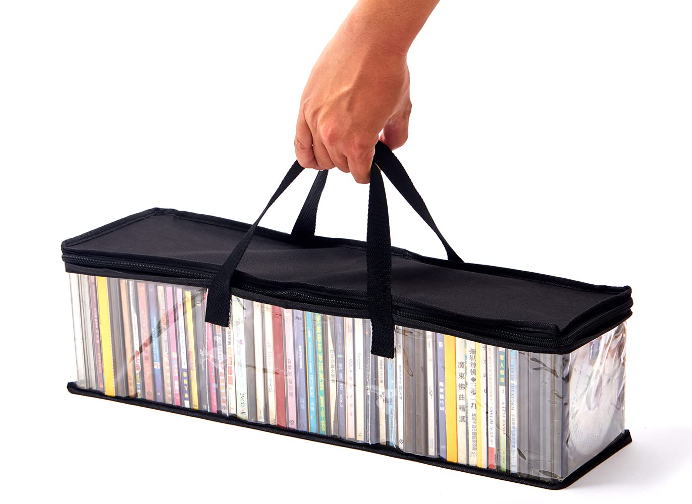 Imperius Set of 2 Portable CD Sturdy Storage Collection Bag/Moistureproof with Zipper and Carrying Handles/Easy to Carry/Total 96 CD's