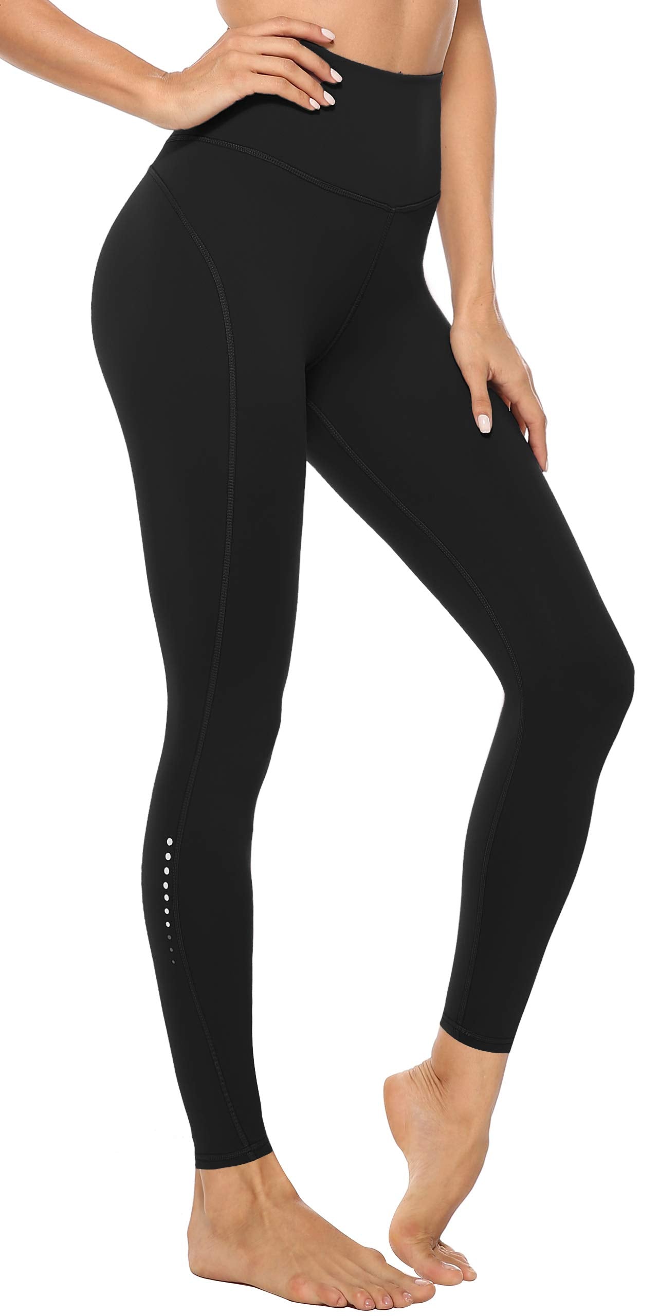 OUGES Womens High Waist Yoga Pants with Pockets Workout Running Leggings