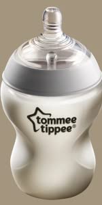 Tommee Tippee Closer to Nature® Baby Bottles, Breast-Like Teat with Anti-Colic Valve, 260ml, Pack of 4, Colour My World