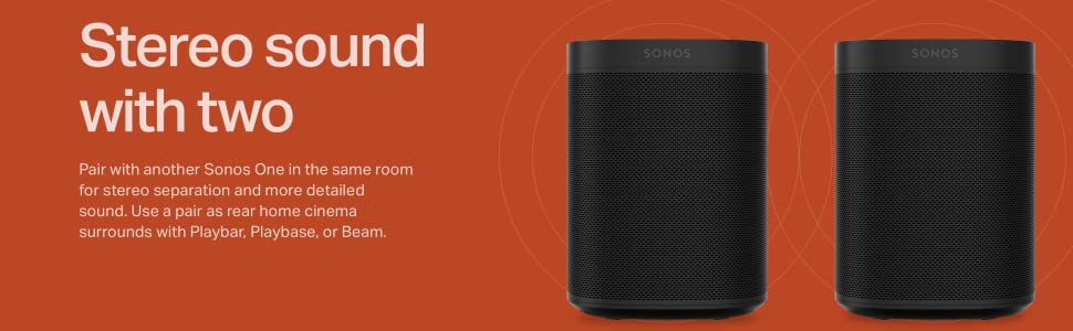 Sonos One (Gen 2) - The Powerful Smart Speaker with Alexa Built-In, Black