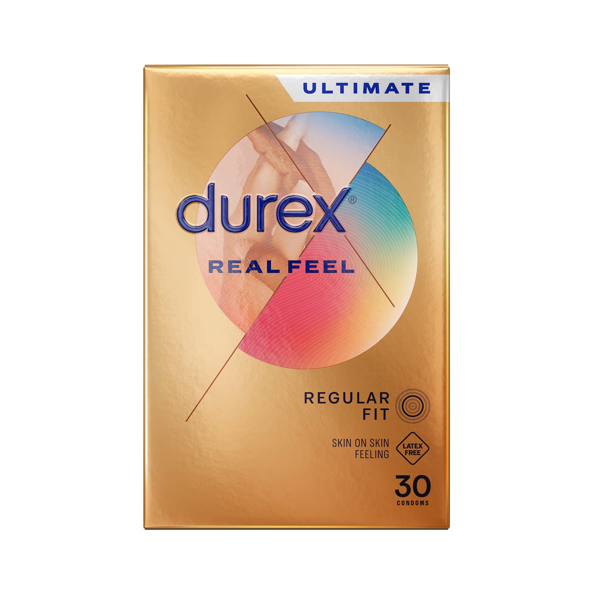 Durex Real Feel Latex Free Condoms, Pack 30