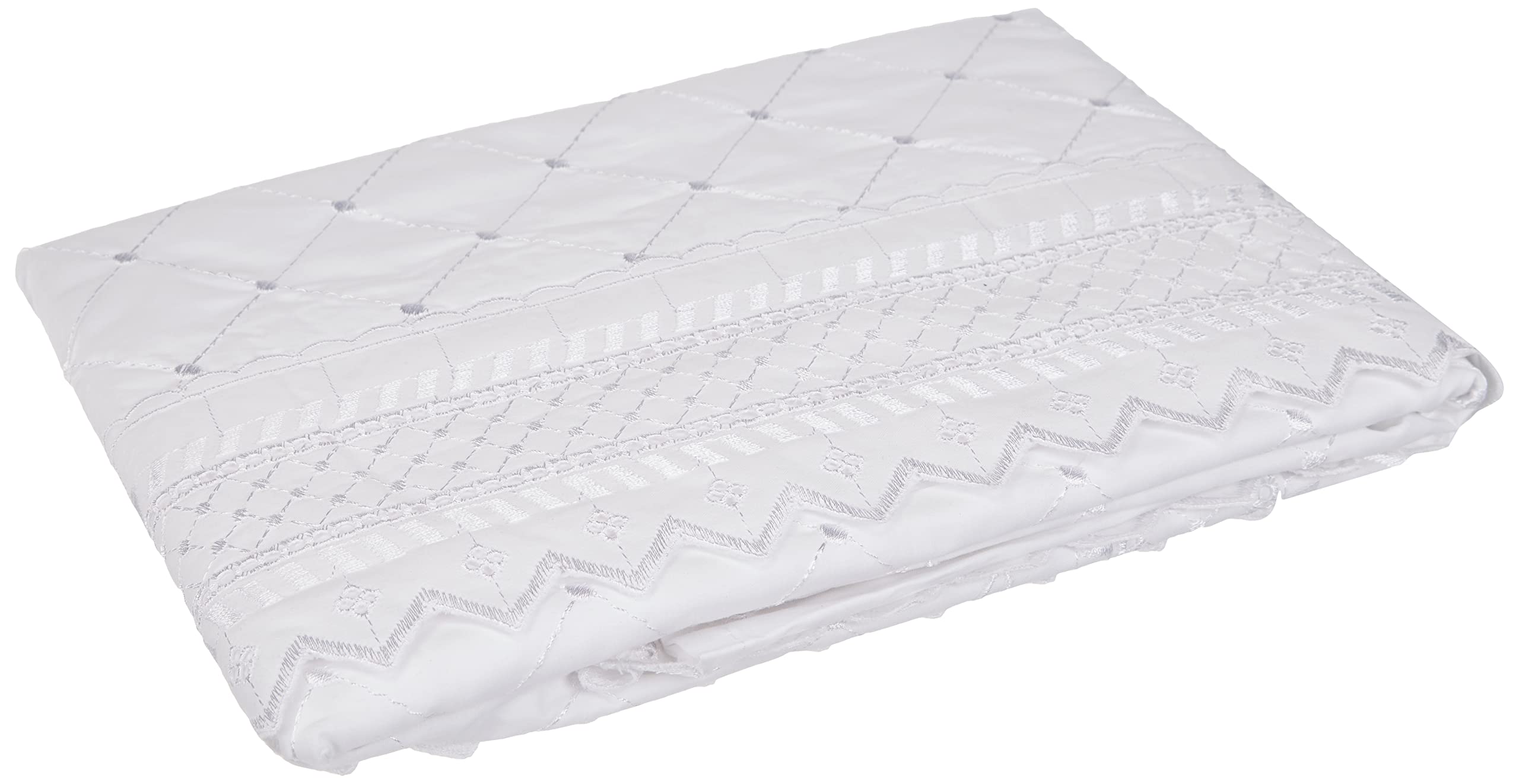 Balmoral Embroidered Housewife Pillowcase Pair Luxury Percale Pillow Cover Bedding, White