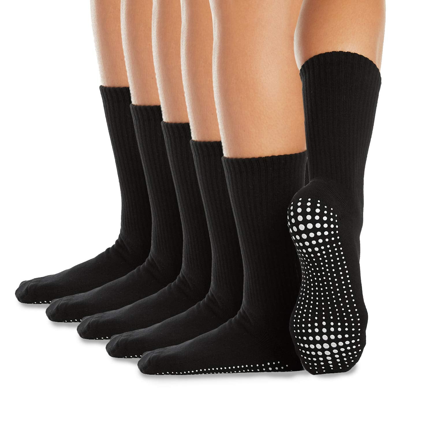 LA Active Grip Socks - Non Slip Casual Crew Socks - Cozy Warm Ideal fo