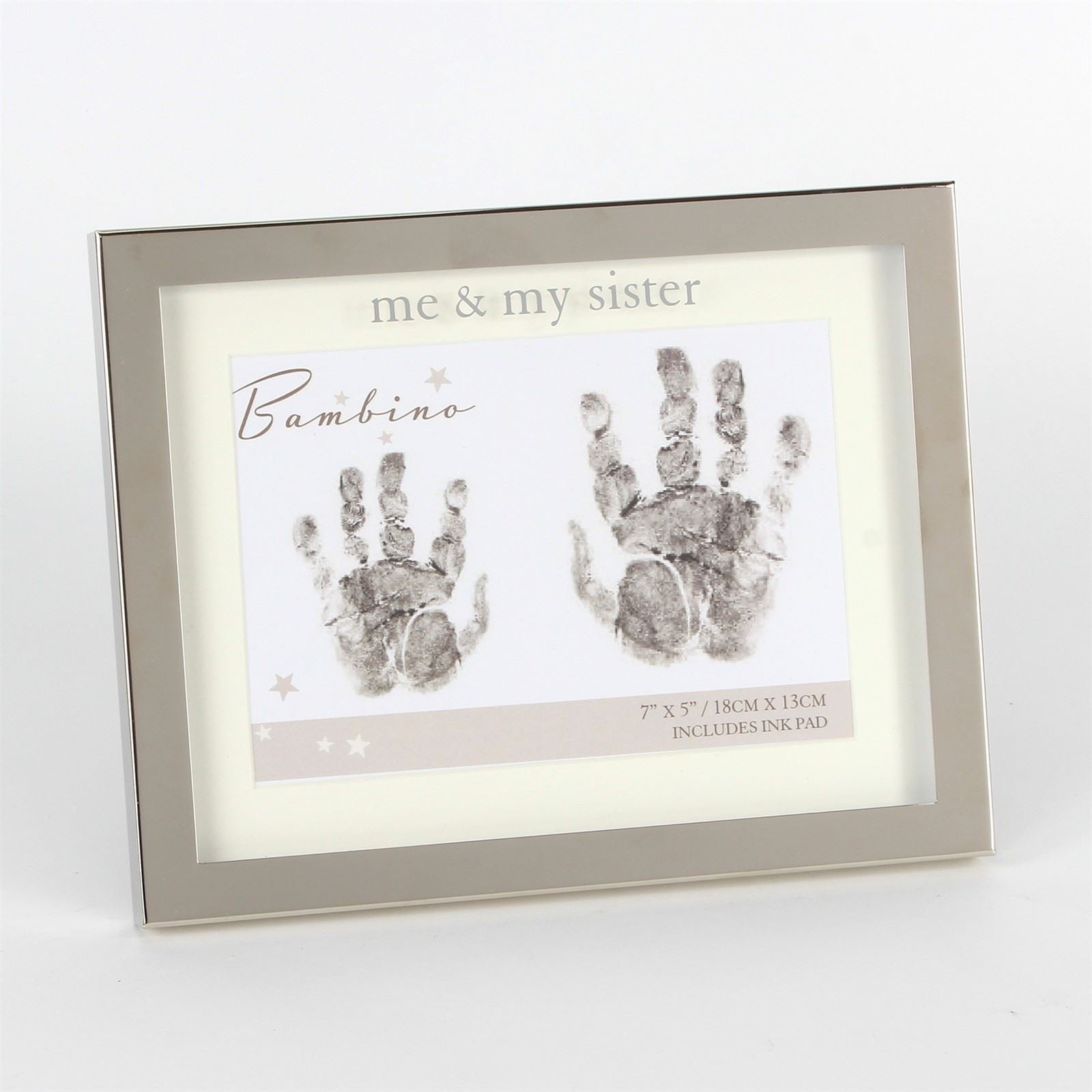 Me and My Sister Hand Print 7" x 5" Photo Frame Baby Gift