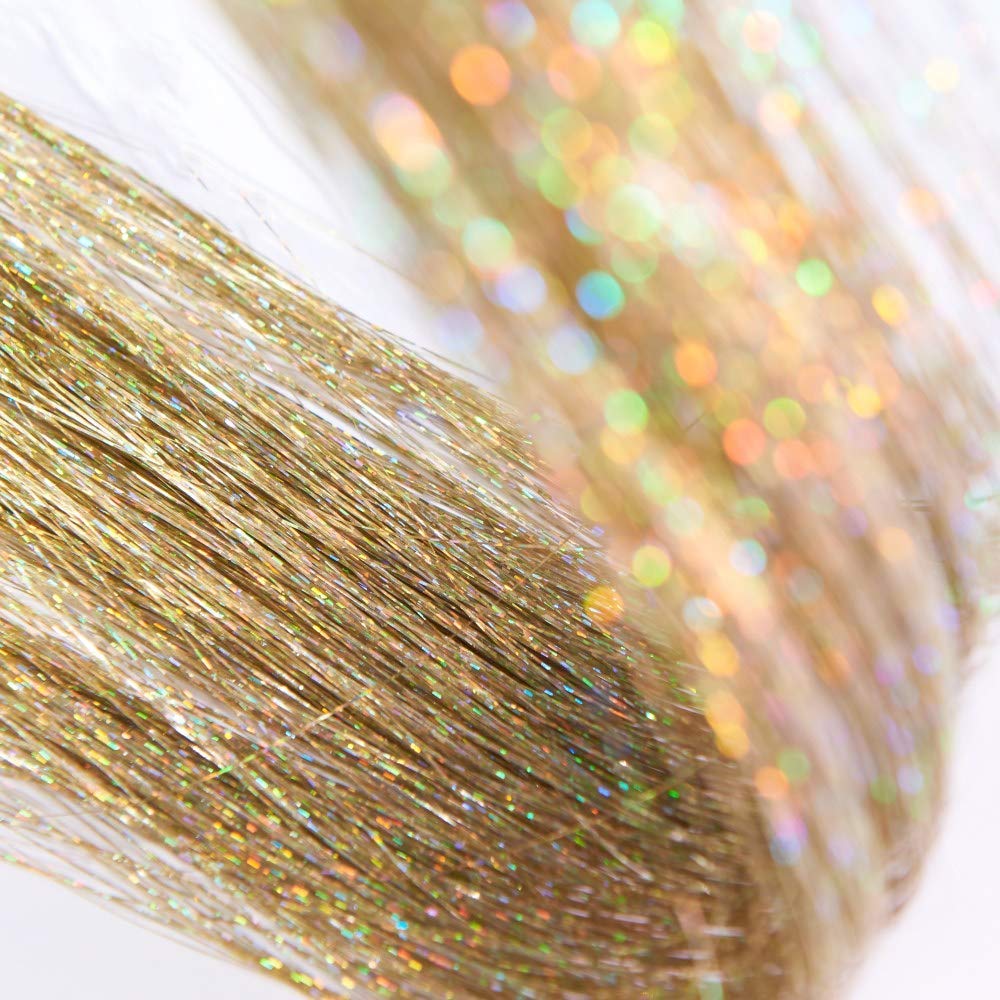 Hair Tinsel Strands Kit 12 Colors 2400 Strands Tinser Hair