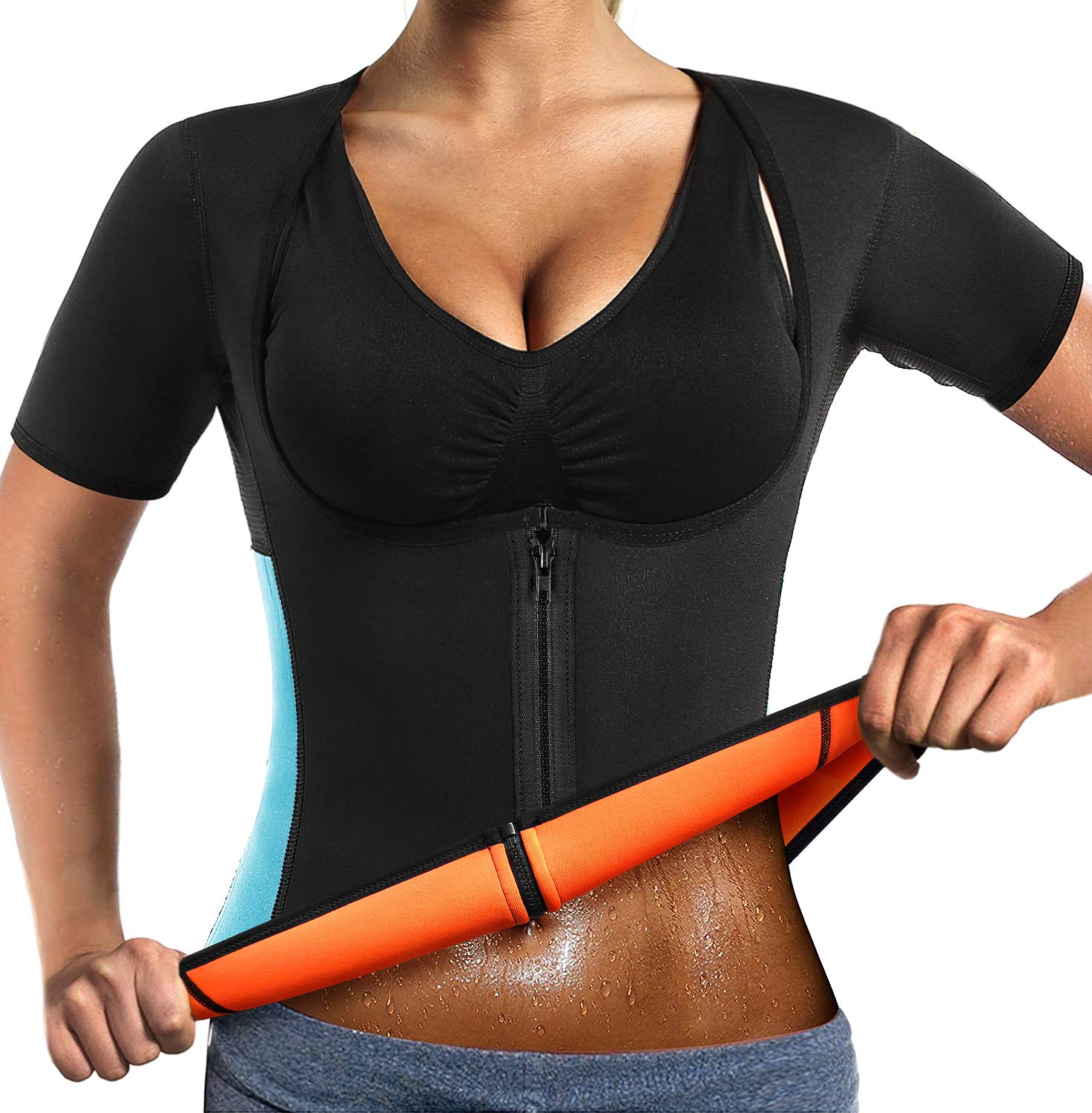 Sauna Sweat Vest Women Weight Loss Neoprene Slimming Hot Body Waist Trainer with Zipper