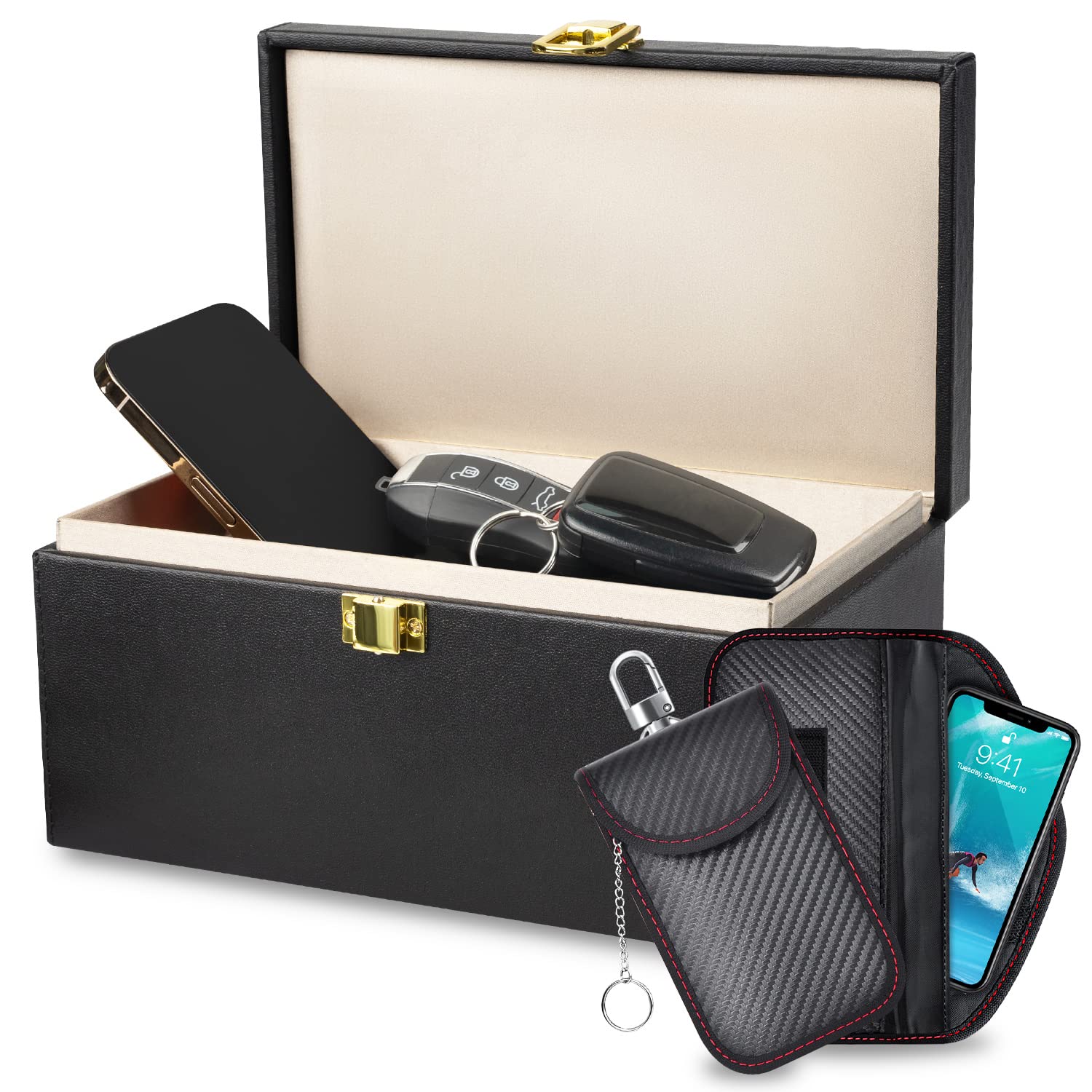Samfolk Faraday Box and Pouch 2 Pack, Keyless Entry Car Key Safe Prote –  iKura Express