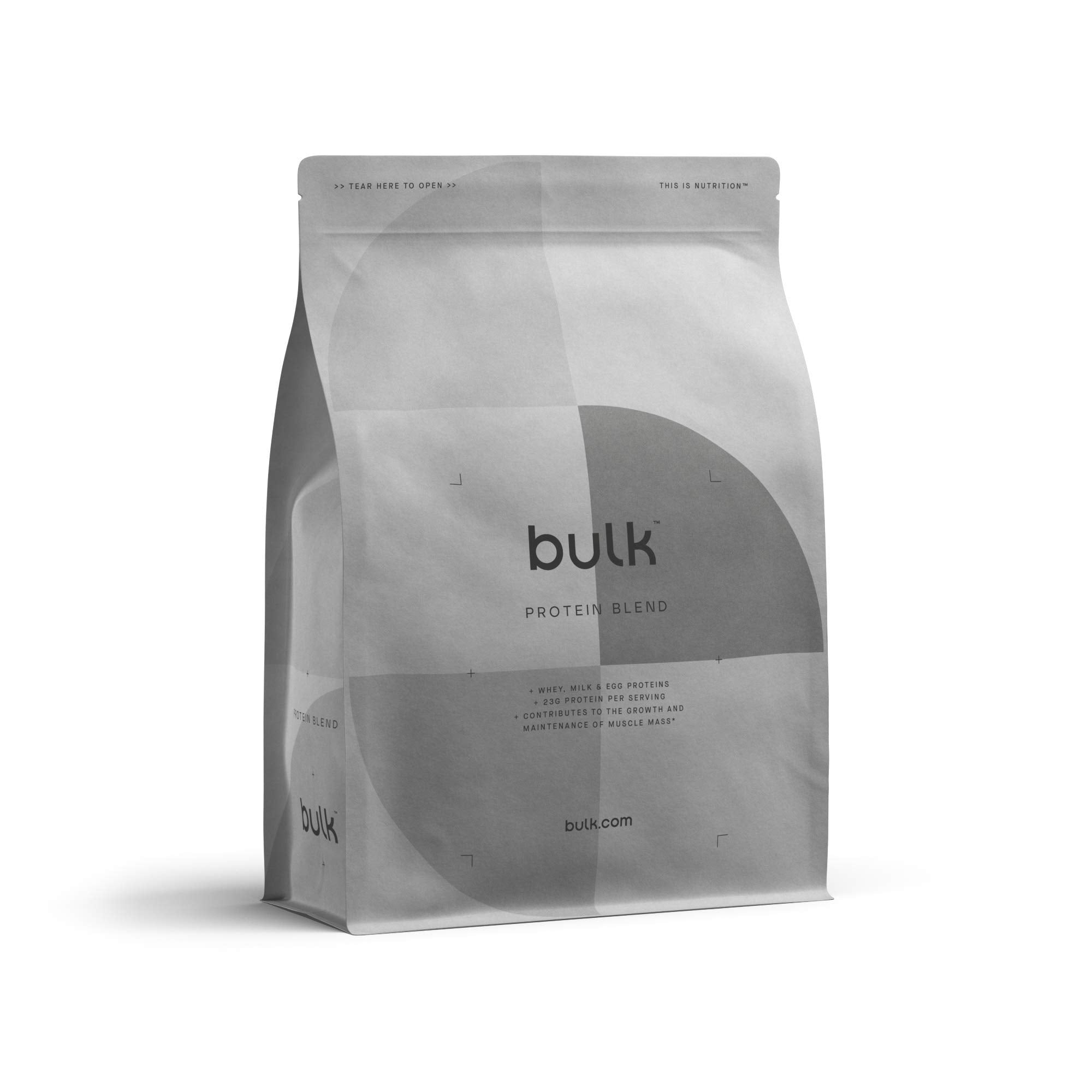 Bulk Complete Protein Blend, Whey, Milk and Egg Protein Shake, Strawberry, 2.5 kg, Packaging May Vary