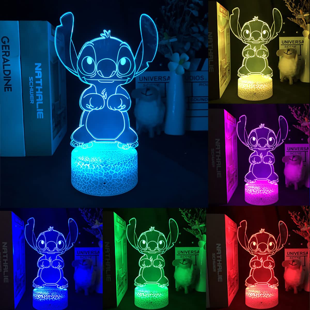Stitch Night Light, 3D LED Stitch Toys with Smart Remote Control 16 Color  Stitch Lamp for Christmas Stitch Gift, Kids Room Decoration, Holiday Gifts