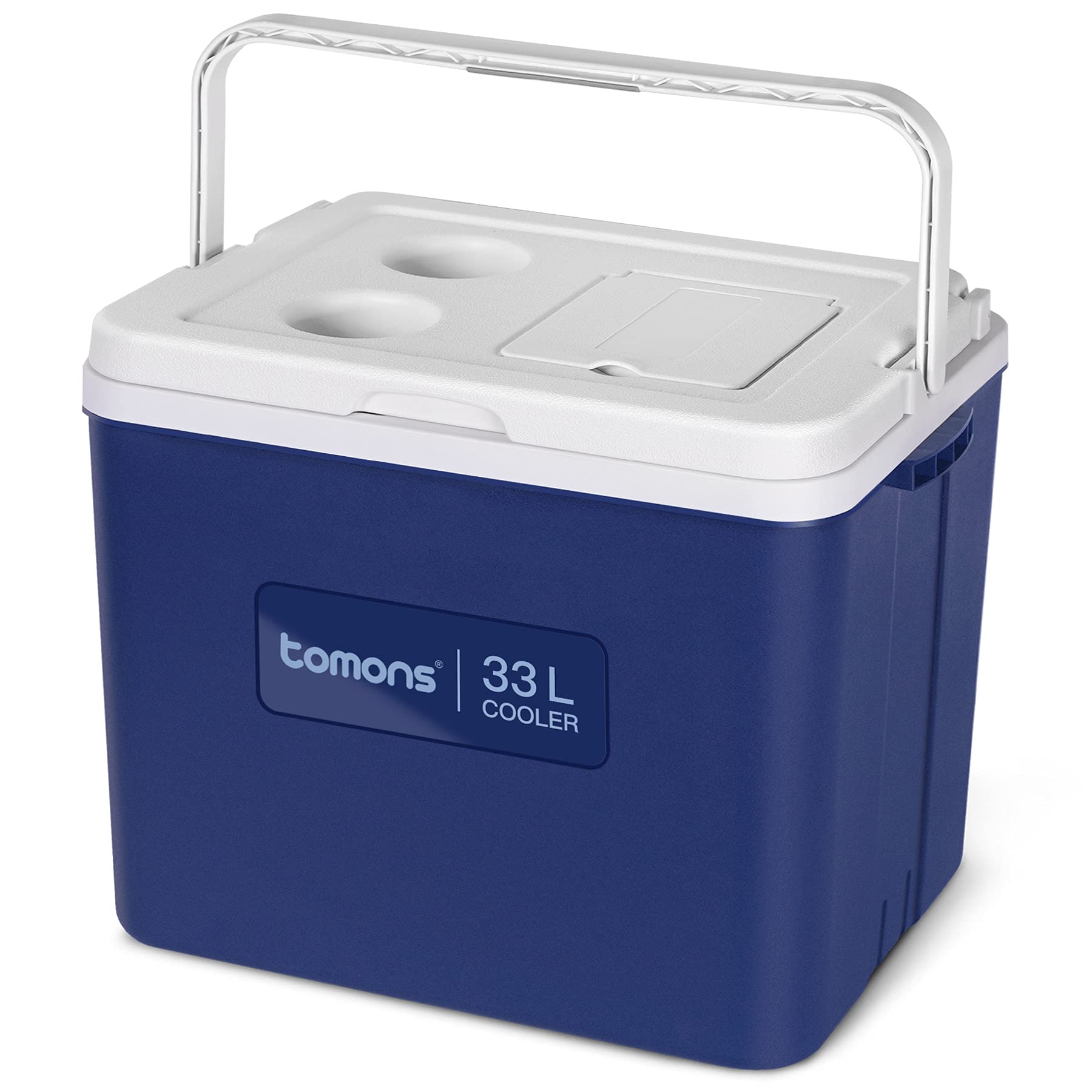 Tomons Cool Box Portable Cooler, 33L Insulated Box, with Handle, for Car, Truck, Boat, Outdoor Activities (standard cool box)