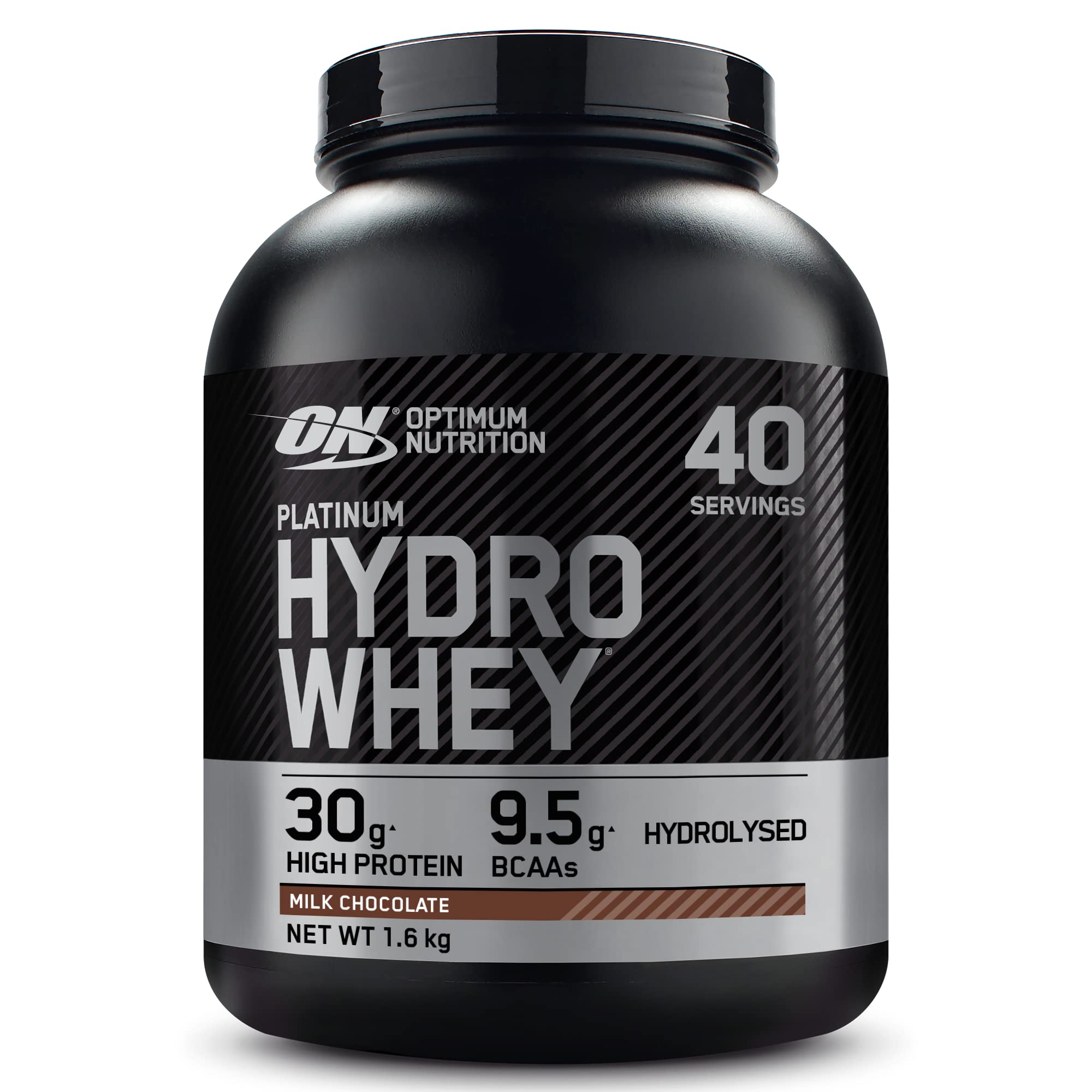 Optimum Nutrition ON Hydro Whey, Hydrolysed Whey Protein Isolate with Essential Amino Acids, Glutamine and BCAA, Milk Chocolate, 40 Servings, 1.6 kg, Packaging May Vary