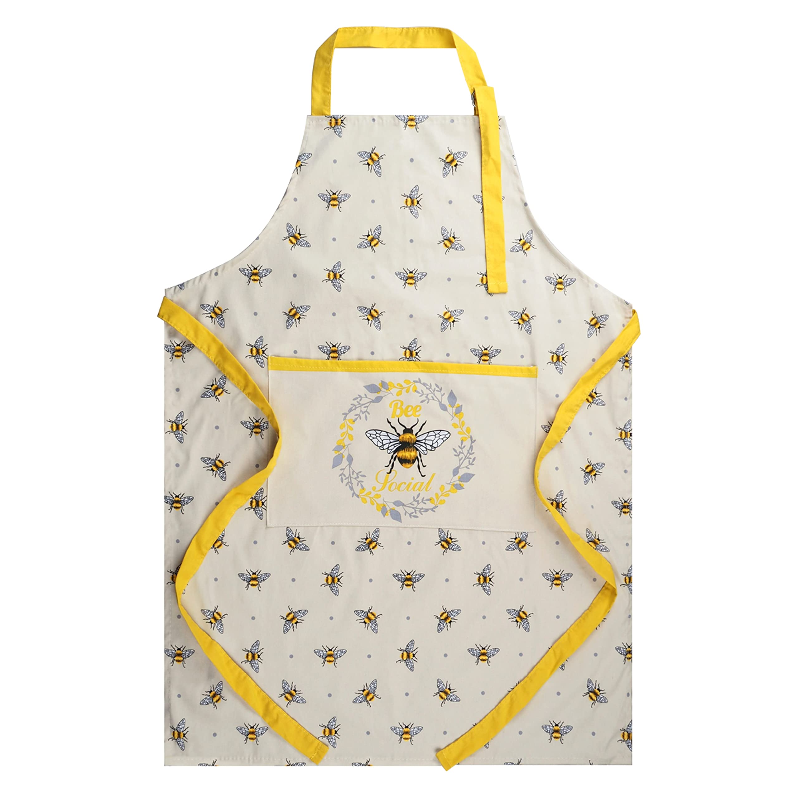 Cotton Apron Baking Cooking Adult Women Bumble Bees Apron Gifts