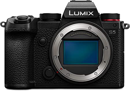Panasonic LUMIX DC-S5 S5 Full Frame Mirrorless Camera body, 4K 60P Video Recording with Flip Screen and Wi-Fi, 20-60 mm Lens, 5-Axis Dual I.S, (Black), Plus Additional Battery Pack