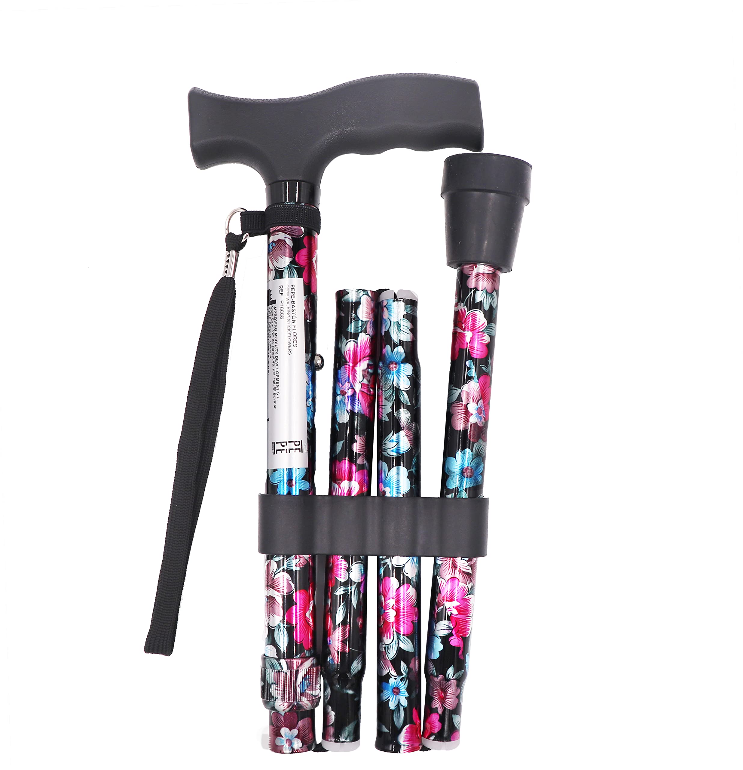 Walking Stick – Gel Handle Comfort Grip Collapsible Folding Cane