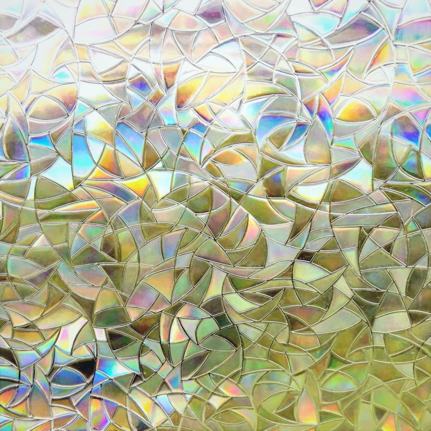 Stained Glass Rainbow Window Film Privacy: 3d Window Film Non-adhesive  Static Cling Glass Film Decorative (44.5*200cm)