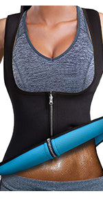 Sauna Sweat Vest Women Weight Loss Neoprene Slimming Hot Body Waist Trainer with Zipper