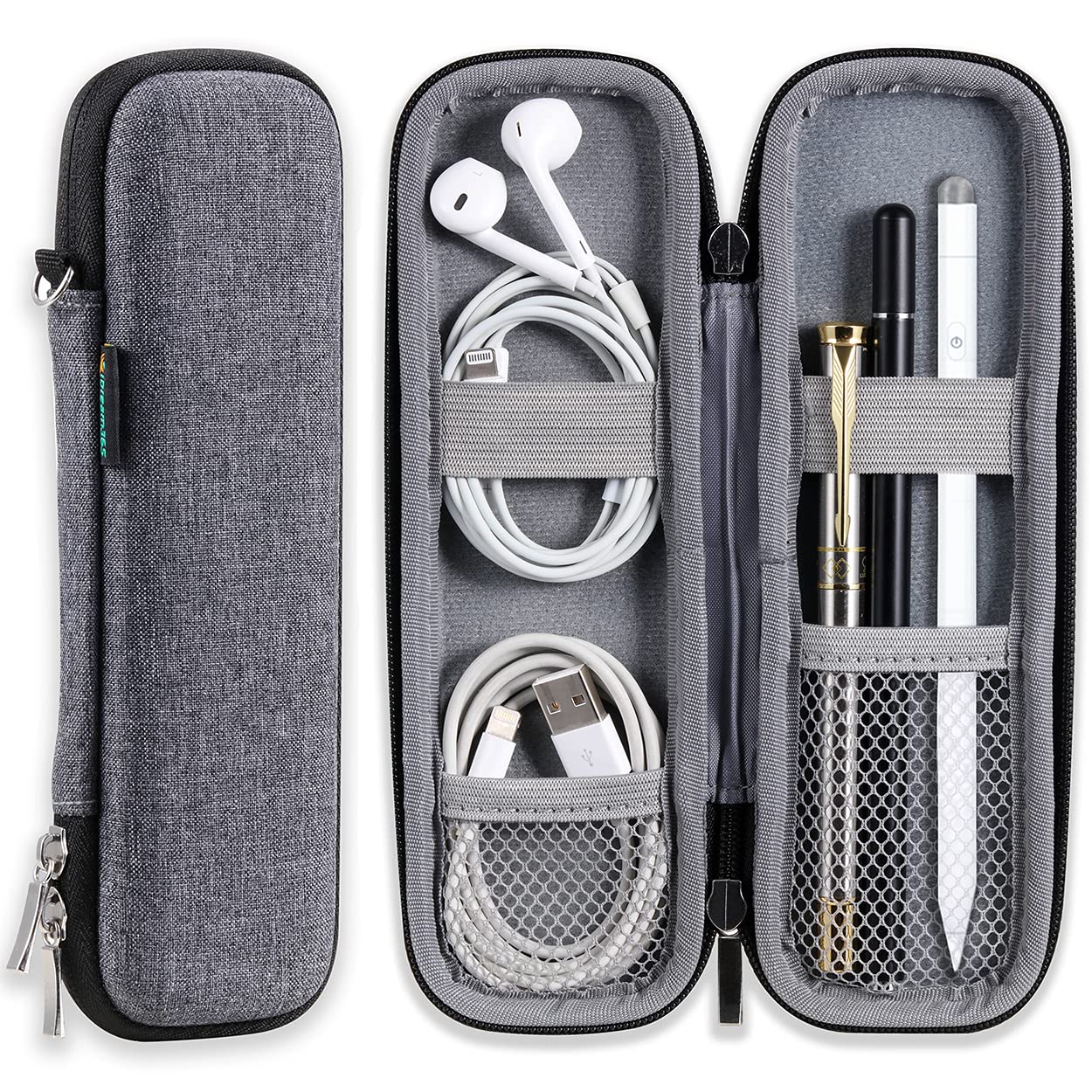 iDream365 Apple Pencil Case Holder,Slim EVA Carrying Case/Bag/Pouch/Holder for Apple Pencils,Executive Fountain Pen,Ballpoint Pen,Stylus Touch Pen-Grey