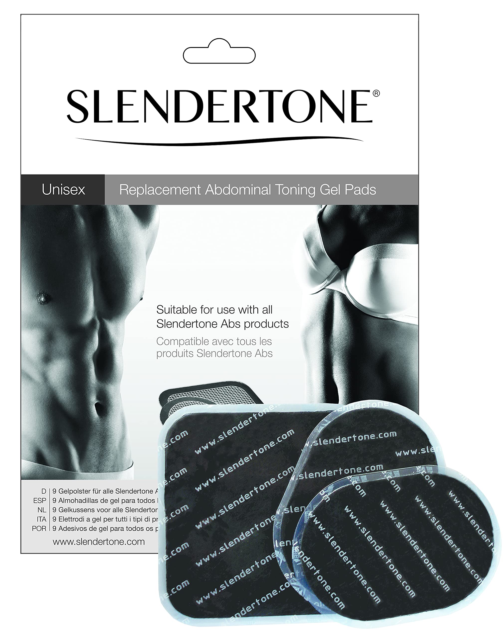 Slendertone Ab Belts Gel Pads - Black