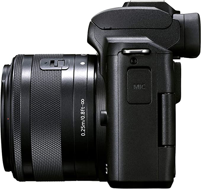 Canon EOS M50 Mark II Mirrorless Camera | 24.1 Megapixels, Vlogging Camera, 4K Streaming Camera, 4K Time-Lapse, Vari-Angle Touchscreen, 3.5mm Mic Connection, Dual Pixel CMOS AF, Wi-Fi & Bluetooth