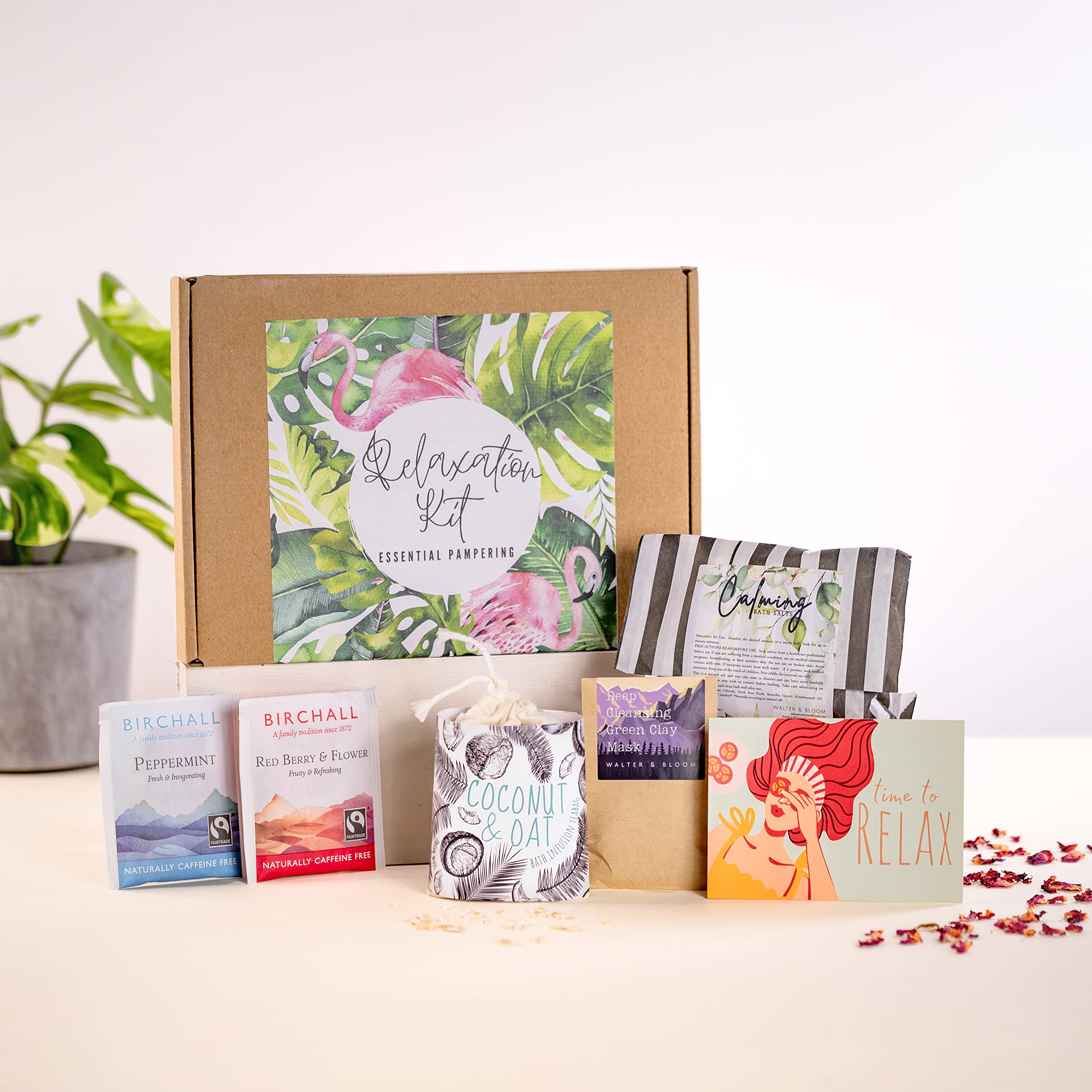 'Relaxation Kit'' 100% Natural, Vegan & Handmade in the UK Pamper Hamper/Gift Box/Bath Set for Women. Perfect Friendship, Birthday or Girlfriend Gift